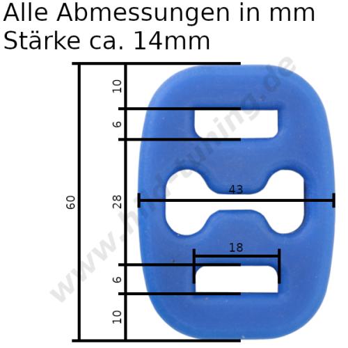 Artikelbild des Artikels “Silikon Auspuffgummi verstärkt Variante 37 “