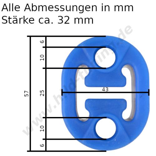 Artikelbild des Artikels “Silikon Auspuffgummi verstärkt Variante 38 “