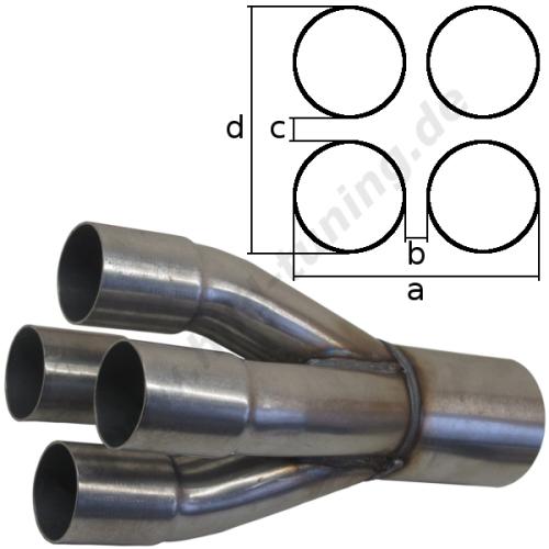 Artikelbild des Artikels “Auspuffsammler 4 in 1 - 4 x 45 mm 1 x 76 mm “