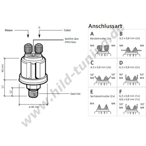 Artikelbild des Artikels “VDO Luft-, Öldruckgeber 1/8 Zoll 10 bar massefrei “