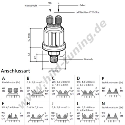 Artikelbild des Artikels “VDO Luft-, Öldruckgeber M12x1,5 5 bar mit Warnkontakt “