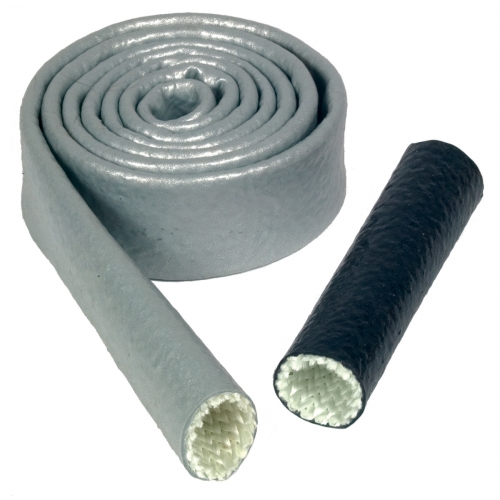 Artikelbild des Artikels “Silikon - Fiberglas Hitzeschutz schwarz | 25,4 mm | 91,44 cm“