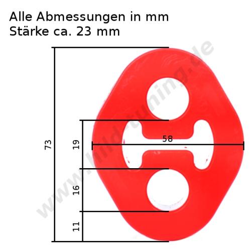 Artikelbild des Artikels “Polyurethan Auspuffgummi verstärkt Variante 9 “