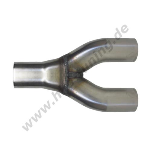 Artikelbild des Artikels “Edelstahl Auspuff Y Adapterrohr 1x70 - 2x60 mm “