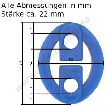 Silikon Auspuffgummi verstärkt Variante 12 