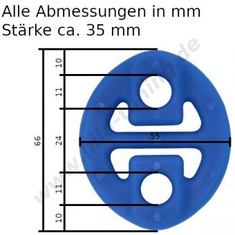 Silikon Auspuffgummi verstärkt Variante 9 