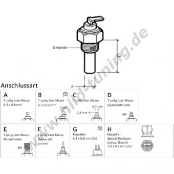 VDO Kühlwassertemperaturgeber M10x1 kegel 120 Grad 