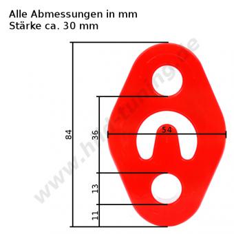 Polyurethan Auspuffgummi verstärkt Variante 17 