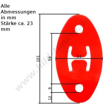 Polyurethan Auspuffgummi verstärkt Variante 18 