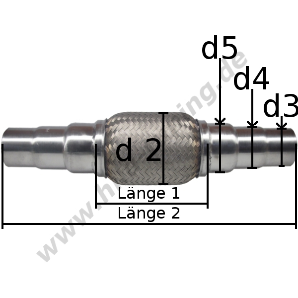 Auspuff Flexrohr 42/45/48 mm x 401 mm Typ5