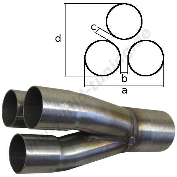 Artikelbild 1 des Artikels “Auspuffsammler 3 in 1 - 3 x 45 mm 1 x 76 mm “
