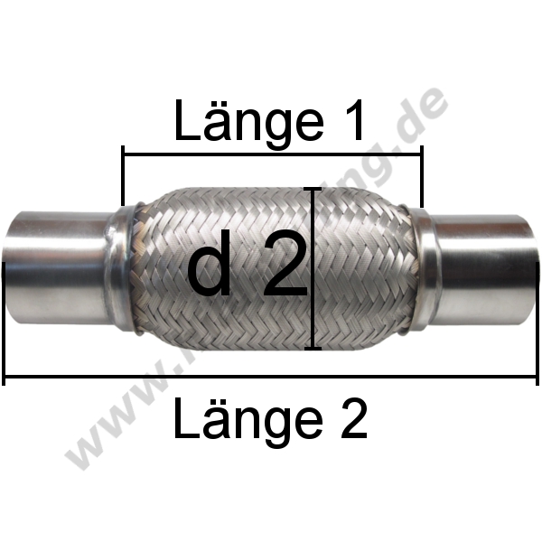  Artikelbild 2 des Artikels “Auspuff Flexrohr 60 mm x 200 mm Typ4 Edelstahl “